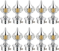 Bzcarts Silver Curtain Knobs Metal(Pack of 10)
