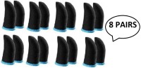 PORTLIX Finger Sleeve For PUBG/FREE FIRE/CALL OF DUTY and all Mobile Gaming (Suitable for all smartphones) Pack of 8  Gaming Accessory Kit(Black&Blue, For Android, iOS)