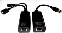 VRISH USB 2.0 Extender to RJ45 Over Cat5 5E 6, Connection up to 100 Meter 328 Ft Ethernet Extention Cable Type A Male to A Female with 5V2A Power Adapter Lan Adapter(479 Mbps)