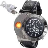 Dilurban Buy Best USB Charging Cigarette hand Watch Electronic Watch lighter Multi-function Electric Cigarette Lighter | Clock Sports USB Rechargeable Lighter Camp Fire Windproof Flameless Cigarette Lighter Hand Watch Lighter Flame less Cigarette Lighter Buy Best USB Charging Cigarette hand Watch El