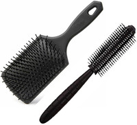 SANDIP Paddle and Round Hair Brush Straightener For Women/Men Professional Hair Styling(Elite Range)