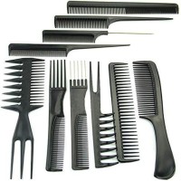 ObwOhi Hairdressing hairdresser Barber Combs Professional Comb Kit. Set of 10 Pcs Multipurpose use Salon Hair Styling (41 X 25 CM)