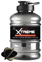 DOVEAZ XTREME SPORTS GALLON BOTTLE 1.5 L WITH MIXER BALL AND STRAINER 1500 ml Shaker(Pack of 1, Black, Plastic)