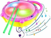 Dcare Flash Drum Toy with 5 Visual 3D Lights, Music, 3 Game Modes for Kids/ Musical Instrument for Kids(Multicolor)
