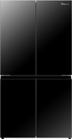 Hisense 670 L Frost Free French Door Bottom Mount Inverter Technology Star Convertible Refrigerator with Base Drawer(Black Glass Finish, RQ670N4SBU)