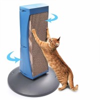 Emily Pets Cat Scratching Tower