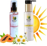 SNOWY COSMECEUTICALS Derma Chamomile White Face Wash With Sunscreen Sun Protection SPF 30 Combo(2 Items in the set)