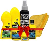 Motomax Pidilite Car Care Kit with Microfiber Cloth, Clean, Protects and Shines Interiors of Cars, Includes Cream Polish, 2K Rubbing Compound, Dashboard Polish, Car Shampoo-2N, Shiner and Buffing Cloth Combo