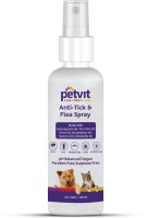 Petvit Anti-Tick & Flea Spray with Lemongrass Oil, Tea Tree Oil, Eucalyptus Oil, Neem, Citronella Oil & Olive Oil| Repels Insects Like Ticks, Fleas and Other Bugs Sulphate Free |Paraben Free & pH-Balance -For All Breed Dog & Cat – 100 ml Flea and Tick N/A Dog Shampoo(100 ml)