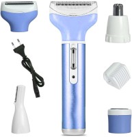 KM Rechargeable 4 in 1 Hair Trimmer Women Hair Removal Machine Epilator Eyebrow Nose Trimmer Razor Cordless Epilator(Multicolor)