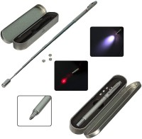 luzzo Multipurpose Antenna Pen With Torch, Laser, Pointer, Magnet, And Pen(450 nm, SILVER)