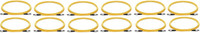 projexon Fiber Optical Cable 5 m PACK OF 12PIC FC/UPC-FC/UPC 5METER/3MM/SM/G652D(Compatible with DATACOM, TELCOM, ROUTER.MEDIA CONVTER, ISP, Yellow, Pack of: 12)