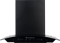 WONDERCHEF Ultima Curve 60cm Wall Mounted Chimney, Suction 1200 M3/H,  Function, Baffle Filter Wall and Ceiling Mounted Chimney(Black 1200 CMH)