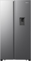 View Hisense 564 L Frost Free Side by Side Inverter Technology Star Refrigerator with Base Drawer(Silver Stainless Steel Finish, RS564N4SSNW) Price Online(Hisense)