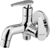 Mapson 2 in 1 Dolphin-Vignet BIBCock Fully Brass Body turn fitting&Havy Duty with Wall Flange Faucet Set