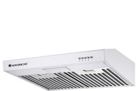 WONDERCHEF 60cm 700m3/hr Chimney(Genoa, Baffle Filter,Steel/Grey) Ceiling Mounted Chimney(Silver 700 CMH)