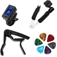 HRB MUSICALS TUNER, Z CAPO, 5 PICKS MULTI, 3 IN 1 WINDER Automatic Digital Tuner(Chromatic: Yes, Multicolor)