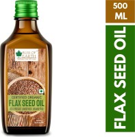 Bliss of Earth 500ml Certified Organic FlaxSeeds Oil With Omega 3 For Eating, skin and hair, Cold Pressed & Hexane Free Flaxseed Oil Plastic Bottle(500 ml)