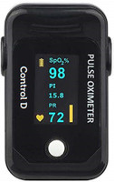 Control D Professional SpO2, PI, Plethmysmogram, Pulse Bar Graph FingerTip Oxy meter Finger Oxygen Saturation Heart Rate Monitor Pulse Oximeter(Black)