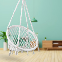 Swingzy Soft Hanging Swing for Adults/Hammock Swing/Swing For Balcony/Swing Chair/ Cotton Large Swing(White, DIY(Do-It-Yourself))
