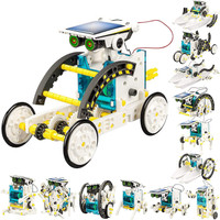 Galactic 13-in-1 Solar Power Robots Creation Toy, Educational Experiment DIY Robotics Kit, Science Toy Solar Powered Building Robotic Set Age 8-16 for Boys Girls Kids Teens to Build (Solar Robot)(Multicolor)