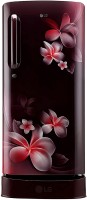 View LG 190 L Direct Cool Single Door 5 Star Refrigerator with Base Drawer(Scarlet Plumeria, GL-D201ASPZ)  Price Online