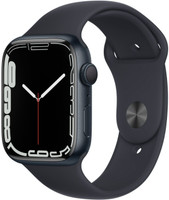 APPLE Watch Series7 (GPS, 45mm) - Midnight Aluminium Case with Midnight Sport Band(Black Strap, Regular)