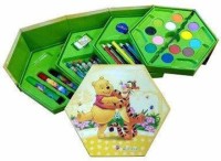 Akshar collection Color Art Craft Kit for Kids-Mixed Characters - All in 1 Colors Box - Color Pencil ,Crayons , Water Color, Sketch Pens Set Of 46 Pieces