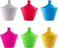 Ketsaal HANGING HOOK POT PACK OF 6 Plant Container Set(Pack of 6, Plastic)