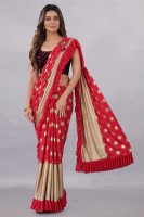Aika Printed Fashion Lycra Blend Saree(Red)