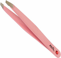 alis Pink Colour Tweezer Plucker Precision Tweezers For Eyebrows, Ingrown Hair, Plucking Daily Beauty Tool Set Of 1 Pcs With Travel Case (BABY PINK)