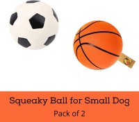 FOODIE PUPPIES Natural Rubber Vinyl Squeaky Ball Combo Toy for Small Puppy/Dogs Rubber Ball For Dog & Cat