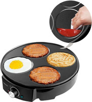 pinkparifashion Electric Pancake Maker, Electric Griddle Baking Pancake Machine Dessert Maker Frying Pan, Mini Snack Maker, Breakfast Maker Suitable for Pancakes, Fried Eggs, Grilled Steaks Cup Cake Maker Cake Maker
