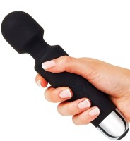 RoboTouch Rechargeable Personal Body Massager for Women & Men - Waterproof Vibrate Wand With Extra-Long Battery Massager(Black)