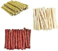 Delicacy Pet Food & Supplies Delicacy Pet Food & Supplies Store Combo Offer Money Saver Pack Mutton Sticks 100gm Chicken Sticks 100Gm Calcium Sticks 100gm Total Pack 300Gm Chicken, Lamb Dog Treat(300 g, Pack of 3)