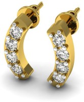 JewelHub Yellow Gold 18kt Diamond Stud Earring
