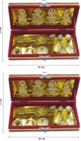 lootnixx SL Enterprises SL Entreprises Brass Shri Dhan Laxmi - Kuber bhandari Yantra Brass, Wooden Yantra (Pack of 2) Brass Yantra(Pack of 2)