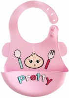 MotherLike Silicone Feeding Bibs for Baby Unisex(Baby Pink)