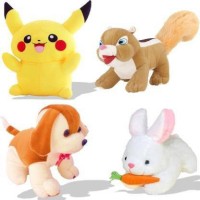 trendsterz Pikachu, Little Squirrel, Cute Puppy and Bunny Combo For kids/Birthday gift/Return Gift  - 30 cm(Multicolor)
