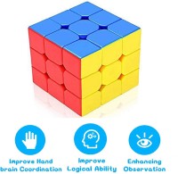 Aapaga Magic 3x3 High Speed Cube For Kids & Adults | Puzzle Games | Best Gift For Kid | Stickerless Rubiks | Cube 3x3x3 Toy 5.9Cm For 3 Years & Up | Multi Color Sticker Less, Super Smooth, Smart Cubes(1 Pieces)
