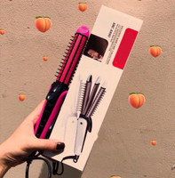 Moonlight Straighten Curly Hair Fast Heated WOMEN Quick HAIR Straightener Multifunctional Hair Curler Hair Straightener (PINK) Hair Straightener(Pink)