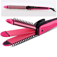 Moonlight 8890 youthfull NHC - 8890 HAIR STYLER FOR WOMEN WITH HAIR ROLLER AND HAIR CRIMPER (MULTICOLOR ) Hair Straightener(Pink)