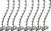 dhanak 9-Pin Wall Drope Wall Mount Hanger Hook Rail_(8 Pcs.)_Heavy Duty_Fittings Included (Screws with Plastic Plugs) Hook Rail 9(Pack of 8)