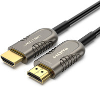 VEnTIOn Metal Type 8K Optical HDMI Cable 20 m HDMI Cable(Compatible with Laptop, Projector, Computer, Black, One Cable)