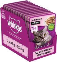 Whiskas (+1 Year) Salmon 1.02 kg (12x0.09 kg) Wet Adult Cat Food