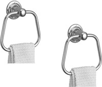 KAMAL Ring Triangular (Set of 2) 6 inch 1 Bar Towel Rod(Stainless Steel Pack of 2)