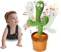 LIBRA Dancing Cactus Repeats What You Say | USB Charging Cable | Dancing and Singing Electronic Plush Toy - Cactus Baby Toy Record Your Sound | LED lighting Plant - Fun Gift for Home Decor and Kids Play (120 Songs)
