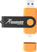 GenuineXER GXHD1 Version GXPM3.0 Type C Flash Drive NTFS 256 GB OTG Drive(Orange, Black, Type A to Type C)