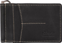 eXcorio Men Casual Black Genuine Leather Money Clip(8 Card Slots)