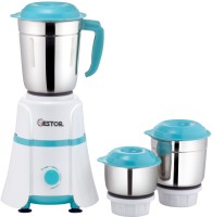 GESTOR STYLE DLX Powerful Copper Motor with HD SS Jar Dlx Series 700 Mixer Grinder (3 Jars, White, Green)